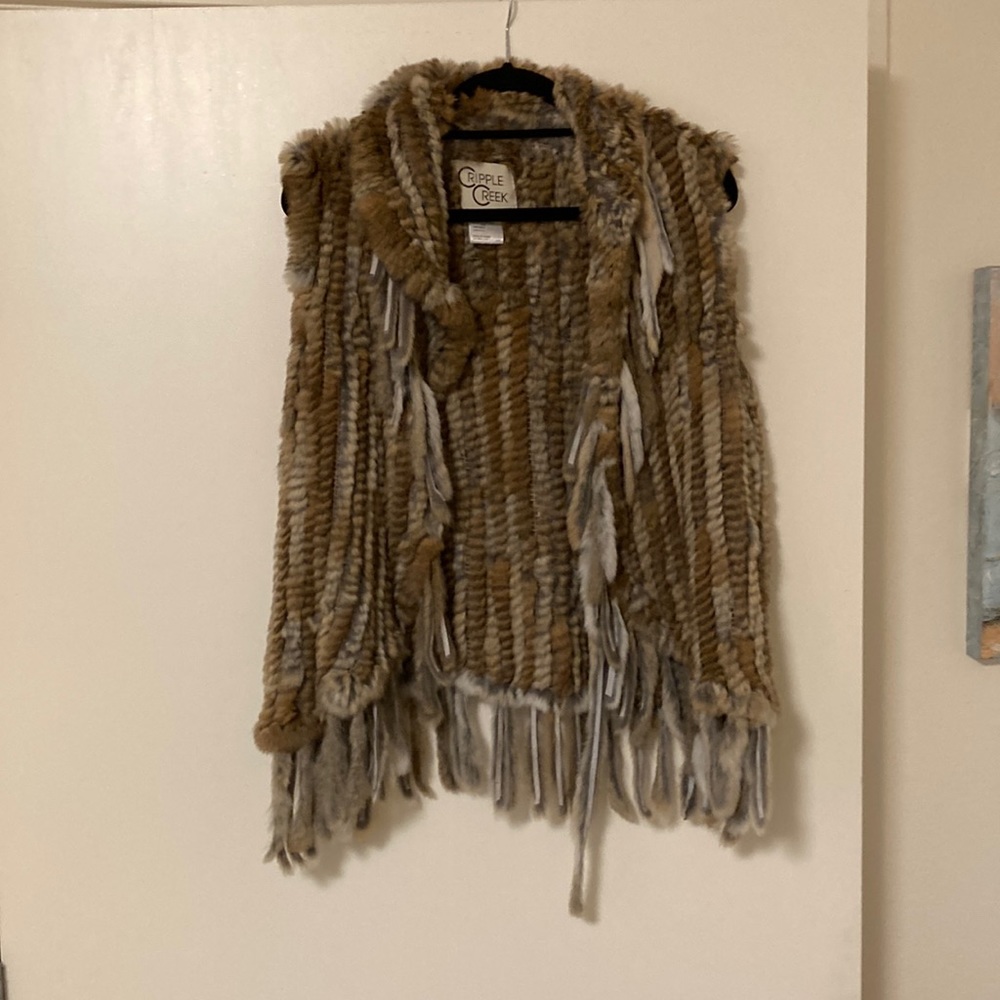 Rabbit fur vest